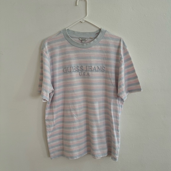 Gue$$ Originals X ASAP ROCKY Pastel Striped Tee - Picture 1 of 4